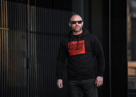 Bluza kangurka Rubber Logo Red